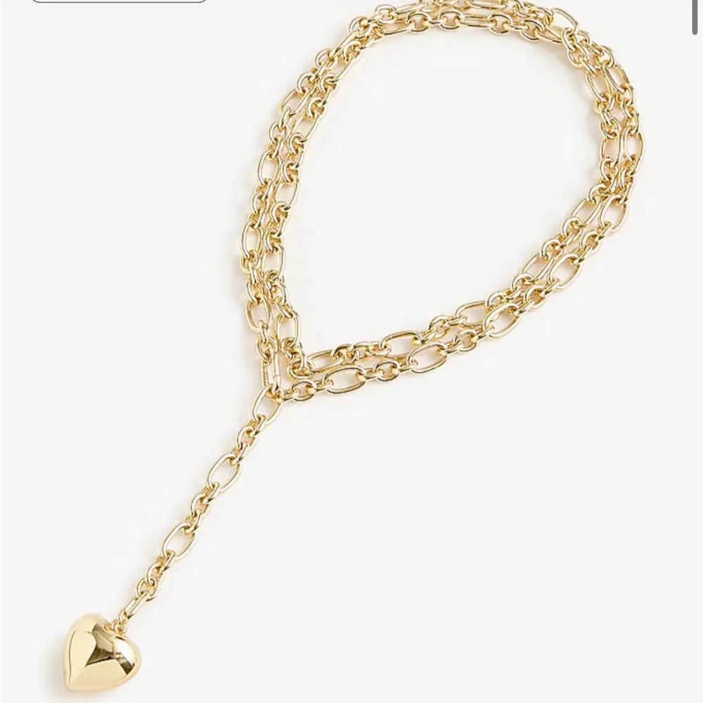 J. Crew Gold Heart Pendant Necklace